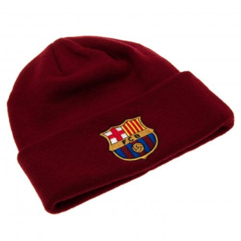 FC Barcelona zimní čepice knitted burgundy