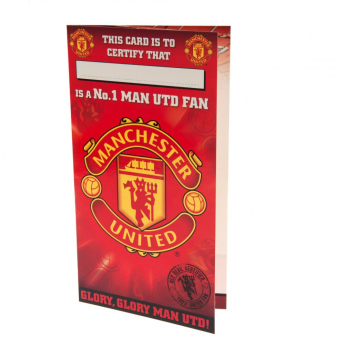 Manchester United narozeninové přání Red Card