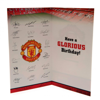 Manchester United narozeninové přání Red Card