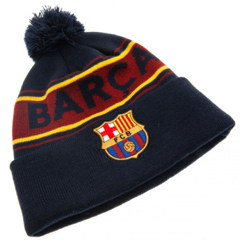 FC Barcelona zimní čepice ski text