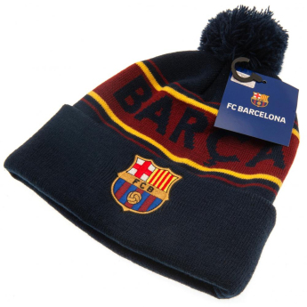 FC Barcelona zimní čepice ski text