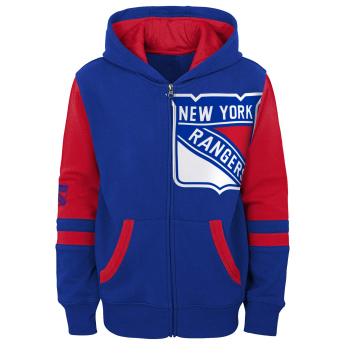 New York Rangers dětská mikina s kapucí faceoff colorblocked fleece full-zip