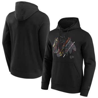 Chicago Blackhawks pánská mikina s kapucí Etch Hoodie black