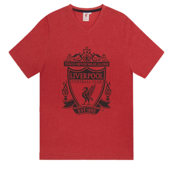 FC Liverpool pánské pyžamo Short Red Marl