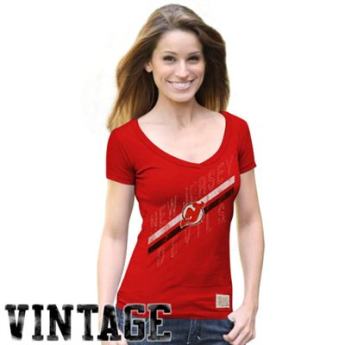 New Jersey Devils dámské tričko red Vintage Deep