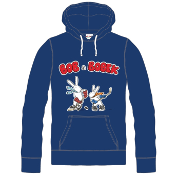 Hokejové reprezentace dětská mikina s kapucí Czech republic Bob a Bobek Hockey 2015 Blue