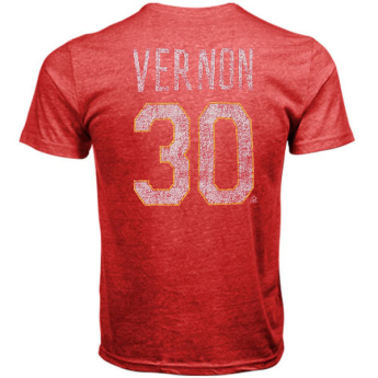 Calgary Flames pánské tričko red #30 Mike Vernon Legenda NHL