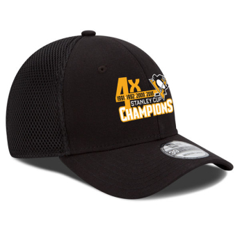 Pittsburgh Penguins čepice baseballová kšiltovka black 2016 Stanley Cup Champions 4-Time 39Thirty Flex