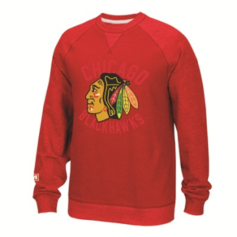 Chicago Blackhawks pánská mikina Fleece Crew 2016 red