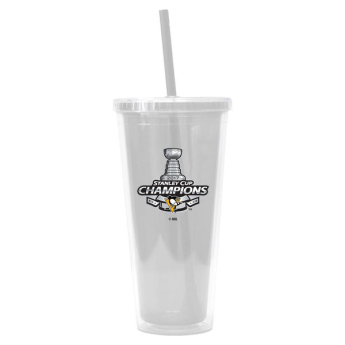 Pittsburgh Penguins hrníček 22oz. 2017 Stanley Cup Champions Color Wall Straw Tumbler