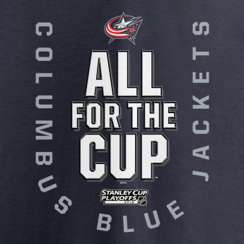 Columbus Blue Jackets pánské tričko grey 2018 Stanley Cup Playoffs Bound Behind The Net