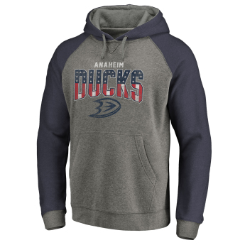 Anaheim Ducks pánská mikina s kapucí grey Freedom Tri-Blend Raglan