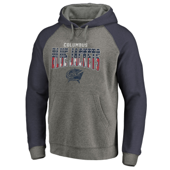Columbus Blue Jackets pánská mikina s kapucí grey Freedom Tri-Blend Raglan