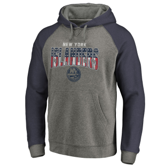 New York Islanders pánská mikina s kapucí grey Freedom Tri-Blend Raglan