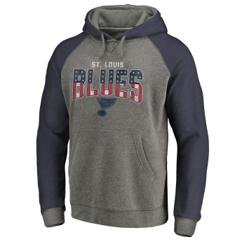 St. Louis Blues pánská mikina s kapucí grey Freedom Tri-Blend Raglan Pullover Hoodie