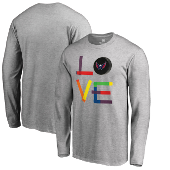 Washington Capitals pánské tričko s dlouhým rukávem grey Hockey Is For Everyone Love Square