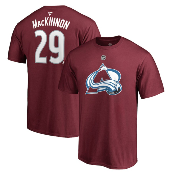 Colorado Avalanche pánské tričko purple #29 Nathan MacKinnon Stack Logo Name & Number