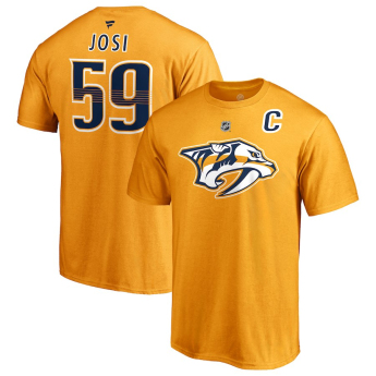 Nashville Predators pánské tričko yellow #59 Roman Josi Stack Logo Name & Number