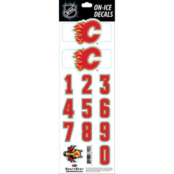 Calgary Flames samolepky na helmu Decals