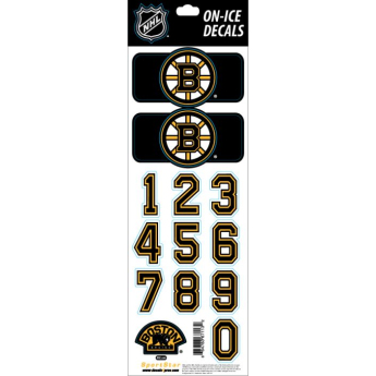 Boston Bruins samolepky na helmu Decals Black