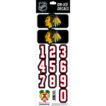 Chicago Blackhawks samolepky na helmu Decals Black