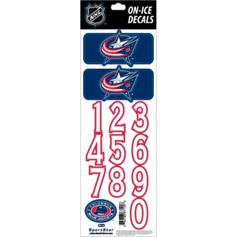 Columbus Blue Jackets samolepky na helmu Decals Navy