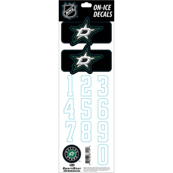 Dallas Stars samolepky na helmu Decals Black