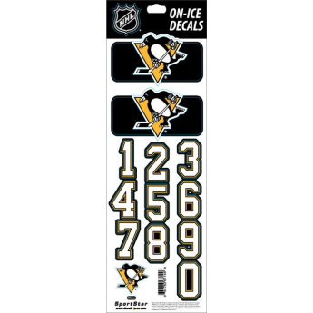 Pittsburgh Penguins samolepky na helmu Decals Black