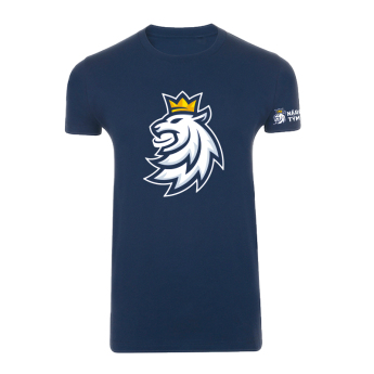 Hokejové reprezentace pánské tričko navy Czech Ice Hockey logo lion
