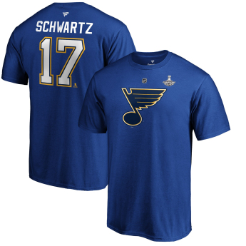 St. Louis Blues pánské tričko Jaden Schwartz  2019 Stanley Cup Champions Authentic Stack Name & Number