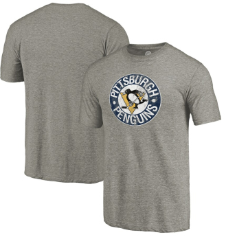 Pittsburgh Penguins pánské tričko Throwback Logo 1968-1969 Tri-Blend
