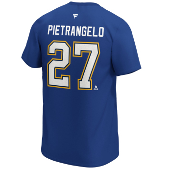 St. Louis Blues pánské tričko Alex Pietrangelo #27 Iconic Name & Number Graphic