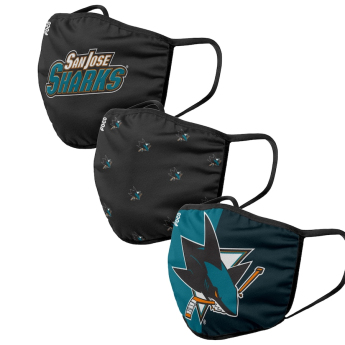 San Jose Sharks roušky Foco set of 3 pieces EU