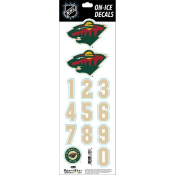 Minnesota Wild samolepky na helmu Decals Cream