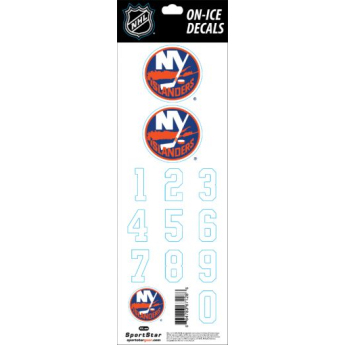 New York Islanders samolepky na helmu Decals White