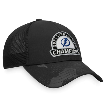 Tampa Bay Lightning čepice baseballová kšiltovka 2021 Stanley Cup Champions Locker Room Adjustable Trucker