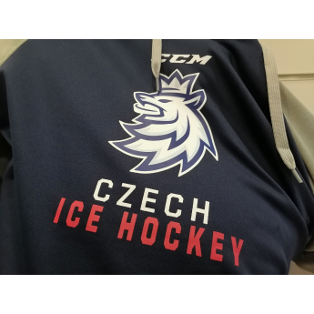Hokejové reprezentace pánská mikina s kapucí Czech Republic Logo Lev CCM Pullover Hood Klokanka