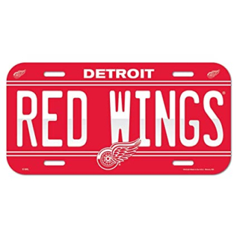 Detroit Red Wings cedule na zeď License Plate Banner