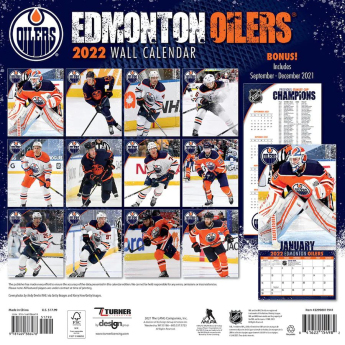 Edmonton Oilers kalendář 2022 wall calendar