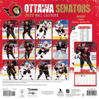 Ottawa Senators kalendář 2022 wall calendar
