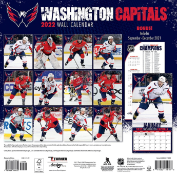 Washington Capitals kalendář 2022 wall calendar