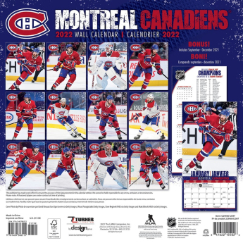 Montreal Canadiens kalendář 2022 wall calendar