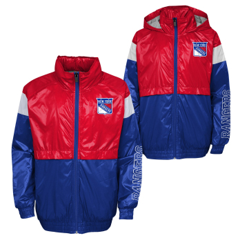 New York Rangers dětská bunda s kapucí Goal Line Stance Full-Zip Windbreaker