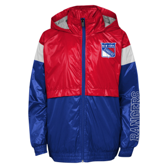 New York Rangers dětská bunda s kapucí Goal Line Stance Full-Zip Windbreaker