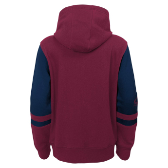 Colorado Avalanche dětská mikina s kapucí faceoff colorblocked fleece full-zip