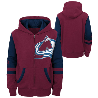 Colorado Avalanche dětská mikina s kapucí faceoff colorblocked fleece full-zip