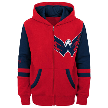 Washington Capitals dětská mikina s kapucí faceoff colorblocked fleece full-zip