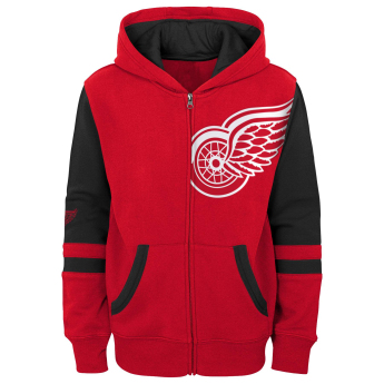 Detroit Red Wings dětská mikina s kapucí faceoff colorblocked fleece full-zip