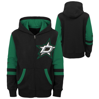 Dallas Stars dětská mikina s kapucí faceoff colorblocked fleece full-zip