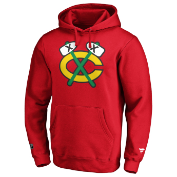 Chicago Blackhawks pánská mikina s kapucí mid essentials crest graphic hoodie red